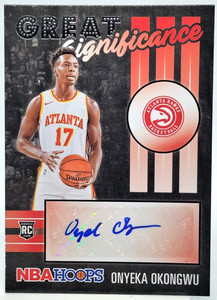 Onyeka Okongwu 2020-21 Hoops Great Significance Auto Autograph ROOKIE Hawks