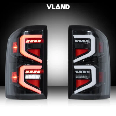 LED Tail Lights For 2014-2019 GMC Sierra 1500 2500 HD/3500 HD Clear Rear Lamps - Image 1 of 4