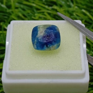 4.5 Carats Cusion Shape Mixed Cut Bicolor Color Natural Loose Afghanite Gemstone - Picture 1 of 4
