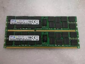 Lot of 2 Samsung 16GB 2Rx4 PC3L-12800R M393B2G70QH0-YK0 ECC Server RAM - Picture 1 of 3