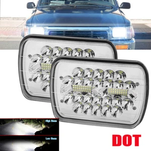 Pair Brightest 5X7" 7x6 inch Rectangle LED Headlight Sealed Pickup Truck - Picture 1 of 9