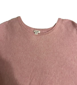 Pure Jill Womens Sweater Sz L Pink Pullover Round Neck Short Sleeve Cotton - Picture 1 of 13