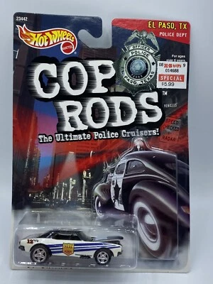 1999 Hot Wheels '67 Chevy Camaro Unit #12 Cop Rods Black & White El Paso TX Toy - Image 1 of 3