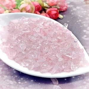 1kg Light Pink Crystal Gemstone Stone Chips Chakra Healing Reiki Decoration - Picture 1 of 3