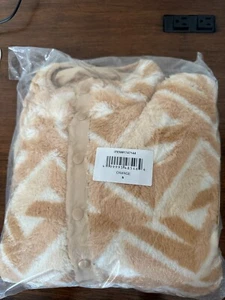 BNWT Hurley Women's Snap Plush Pullover, Orange - Picture 1 of 8