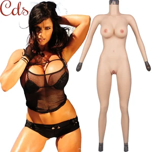 CDS Silicone Full Bodysuit C/D/E Cup Breast Forms Body Suit For Crossdresser - Picture 1 of 24