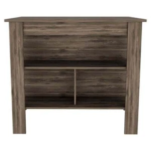 Kitchen Island, Four Legs, Three Open Storage Shelves - Picture 1 of 11
