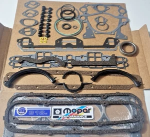 Chrysler Valiant Mopar 273-318 L-A COMPLETE GASKET SET inc stem seal & rear seal - Picture 1 of 6