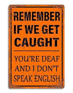 Funny Garage Sign Humor Man Cave Bar Art Decorations Remember If We Get Caught Y