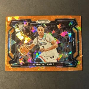 Selecciones del draft 2024 naranja hielo agrietado Prizm variación de novato #17 Stephon Castle radiocontrol - Imagen 1 de 4