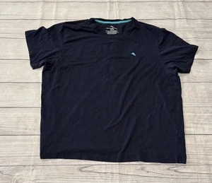 Tommy Bahama Shirt Mens XL Navy Teal Beach Crew Cotton Casual Shirt - Picture 1 of 4