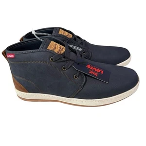 Stivaletti Chukka Levi’s uomo taglia 10,5 blu navy stringati casual eleganti nuovi con etichette - Foto 1 di 6