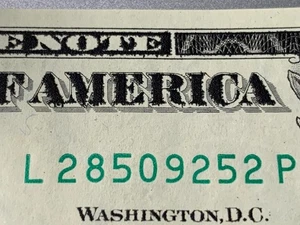 1985 FRN $1 Light Smearing Obverse Error Crisp CU Condition SKU# 37115 - Picture 1 of 4