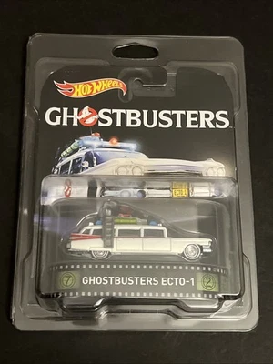 Hot Wheels 2016 - Ghostbusters Ecto-1 Wwsrr (White) A Case - ERROR missing decos - Image 1 of 4