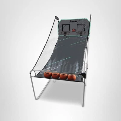 Juego de aro de baloncesto doble interior Franklin Sports - 4 pelotas de baloncesto - TEAL  Foto 1 de 3