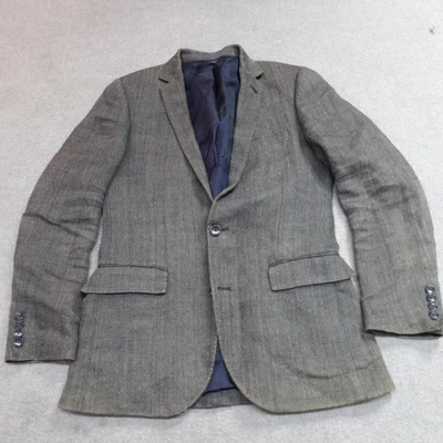 J.Crew Sport Coat 38R Brown Herringbone Ludlow 100% Linen - Image 1 of 4
