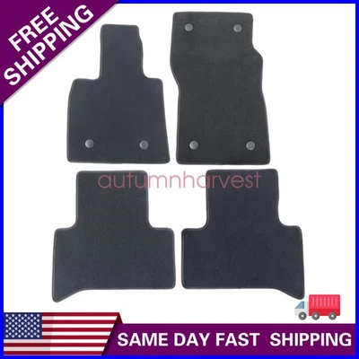 4X Fits Alfa Romeo Stelvio 2017-2025 Front & Rear Floor Mats Carpet Velour Black - Image 1 of 4