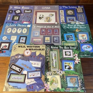 Vintage Cross Stitch Patterns Booklets Pegasus Publication Lot EIGHT - Picture 1 of 17