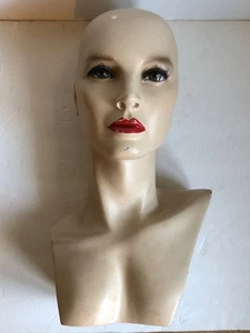 Cabeza de maniquí vintage para sombreros, pelucas, bufandas, pendientes Art Deco - Imagen 1 de 6