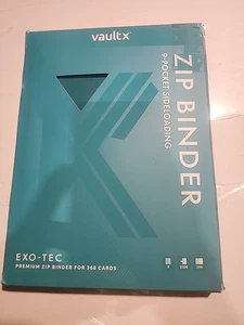 Carpeta con cremallera Vault X azul neón 9 bolsillos Exo-Tec - 360 tarjetas - Nueva - Imagen 1 de 2