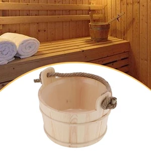 Sauna Bucket Wooden Water Bucket Sturdy Large Capacity Portable Pail  Accessory - Picture 1 of 7