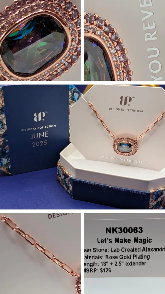 Collar Bomb Party Junio 2025 NK30063 Hagamos Mágica Alejandrita Oro Rosa Foto 1 de 1