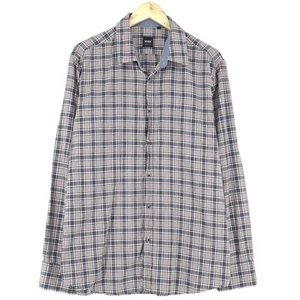 Camisa De Hombre Hugo Boss De Manga Larga A Cuadros Multicolor XK2 Talla XL - Imagen 1 de 10