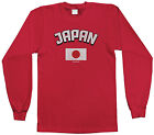 Threadrock Kids Japan Arched Text and Flag Youth L/S T-shirt Japanese Pride