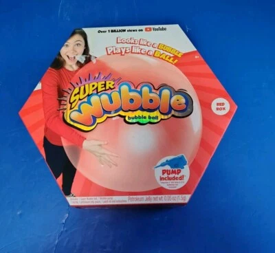 NSI Toys Super Wubble Bubble Ball Red Pump Included NEW - Image 1 of 3
