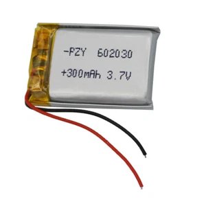 3.7V 300mAh 1.11Wh Rechargeable Li Polymer Battery 602030 For GPS LED Headphones - Picture 1 of 2