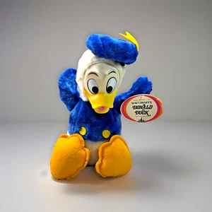 Cara de goma de felpa del pato Donald Disney vintage años 70 12 pulgadas con etiqueta original - Imagen 1 de 12