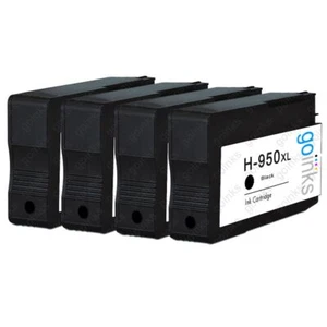 4 schwarze Tintenpatronen für HP Officejet Pro 276dw, 8600, 8610, 8620 - Bild 1 von 1