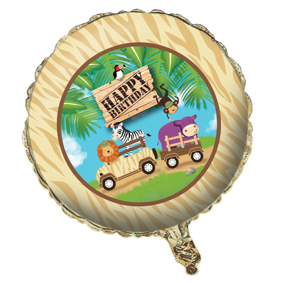 Safari Party Supplies Foil Balloon Boy Birthday Jungle Adventure Decorations - Image 1 of 1