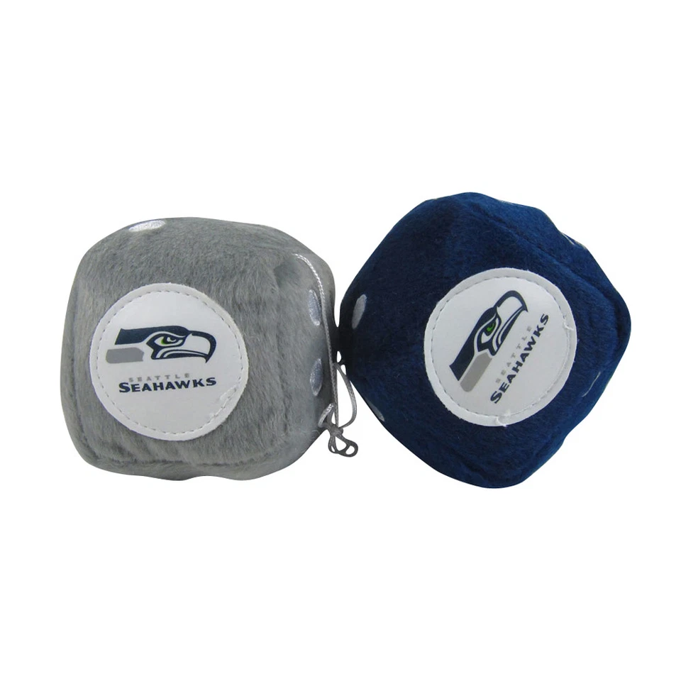 Seattle Seahawks Official NFL Fuzzy Dice by Fremont Die 980142