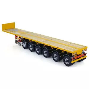 Metal 1/14 6-axle Flat Trailer Parts for RC Tractor Truck Remote Control Cars - Picture 1 of 12