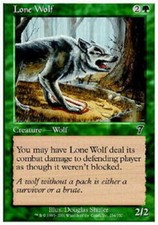 4x T-Chinese Lone Wolf ~ Near Mint 7th Edition Seventh Foreign MTG Magic x4 4 Ul