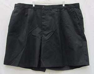 LADY EDWARDS 32W Negro 8470-10 Plisado Sarga Uniforme Informal Verano PANTALONES CORTOS NUEVOS CON ETIQUETAS - Imagen 1 de 2