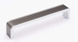 Sietto P-2000-6 Fusion 6" Mitte zu Mitte Griff Schrankzug Chrom schwarz - Bild 1 von 9