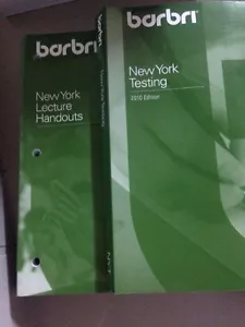 Barbri MBE Review New York Testing & New York Lecture Handouts 2010 Edition, Bar - Picture 1 of 4