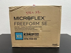 Ansell MICROFLEX FreeForm FFS-700-XS Nitrile Gloves Size XS Lot Of 20 PKS - Picture 1 of 9