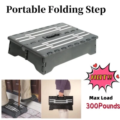 Anti-Slip Half Step Stool Portable Folding Step Riser for Elderly/Adults/Kids - image 1 of 4