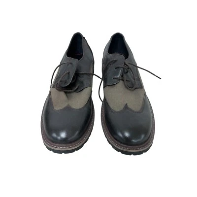 Robert Wayne Atlas Shoes Mens 11 Brown Leather Wingtip Dress Casual Work NEW - Image 1 of 4