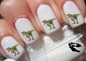 Dinosaur T Rex Nail Art Stickers Transfers Decals Set of 58 - A1286 - Picture 1 of 1