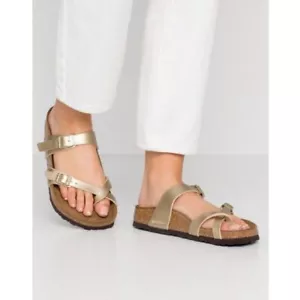Birkenstock Betula Mayari Gold Sandal 40 Metallic - Picture 1 of 9