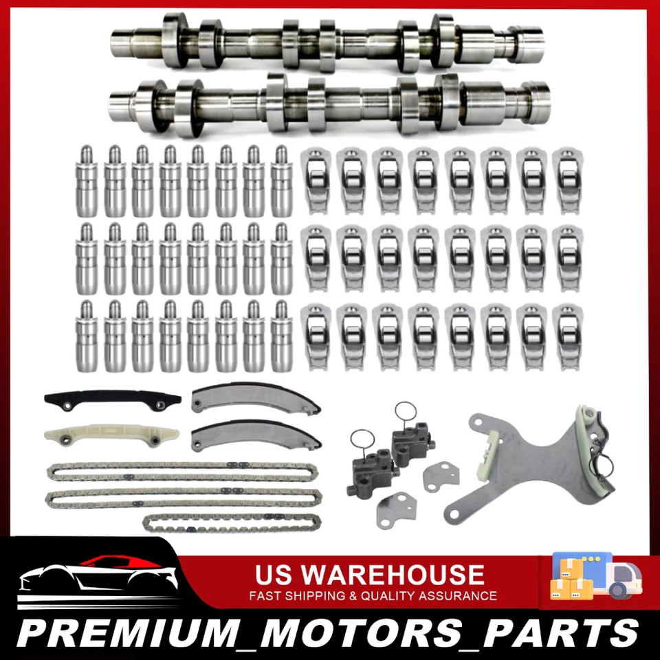 Camshaft Lifters Rocker Arms Timing Chain Kit for 2005-2012 Dodge Jeep Ram 3.7L - Image 1 of 4