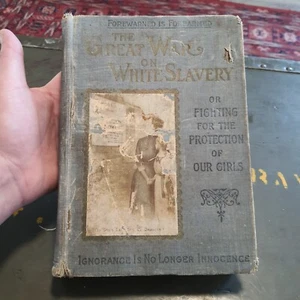 Antique Rare Great War on White Slavery Clifford Roe 1911 Hardcover History Book - Bild 1 von 14