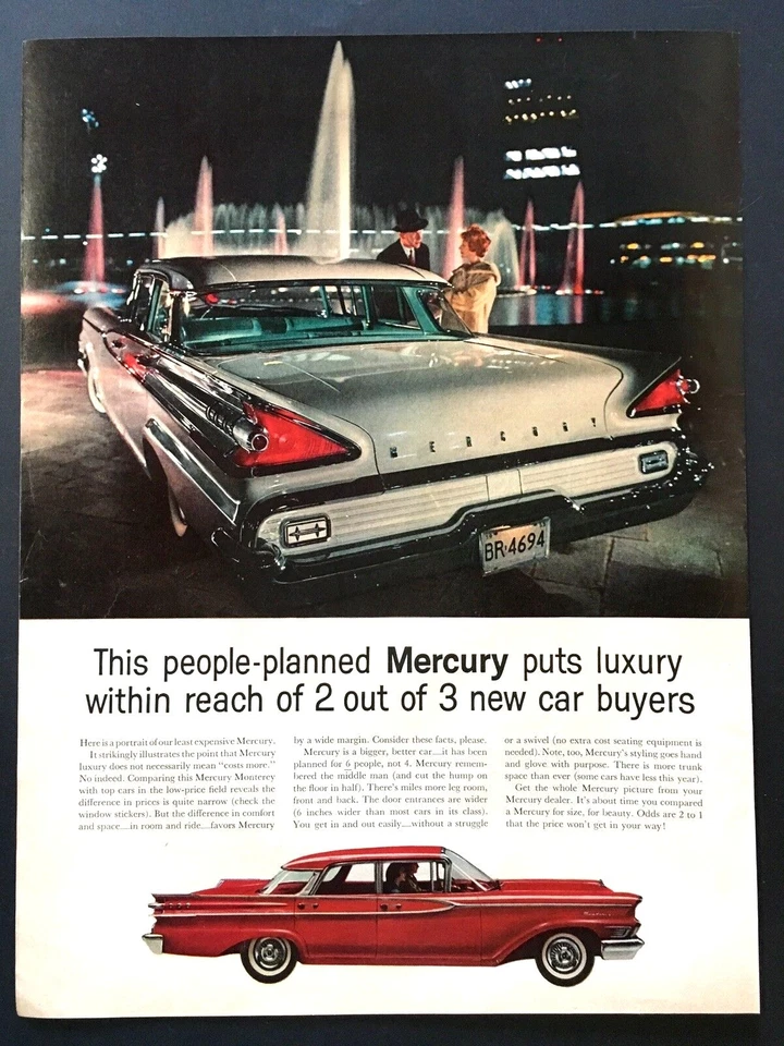 1959 Mercury Monterey Ad This people planned Mercury puts luxury within reach - Image 1 of 1