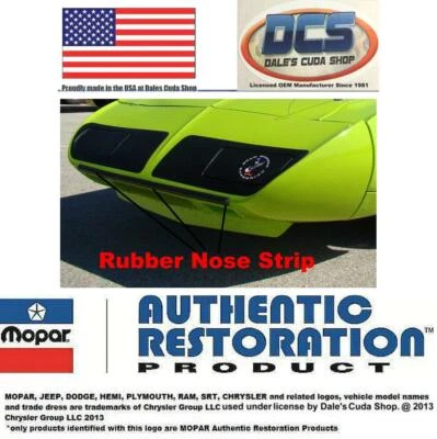 Tira de parachoques de goma Plymouth Superbird 1970 nariz correcta 3571174 nuevo EE. UU. Foto 1 de 2