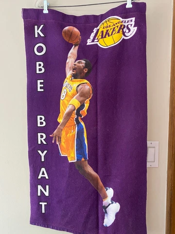 Vintage Kobe Bryant LA Los Angeles Lakers McArthur Matrix Poster Towel Cover