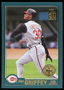 GOLD STAMP HOME TEAM ADVANTAGE 2001 Topps #593 Ken Griffey Jr. 50 Years HOF HTA